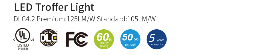 Amerikanske varehus ledet troffelys uten lyslekkasje US warehouse led troffer lighting without light leak