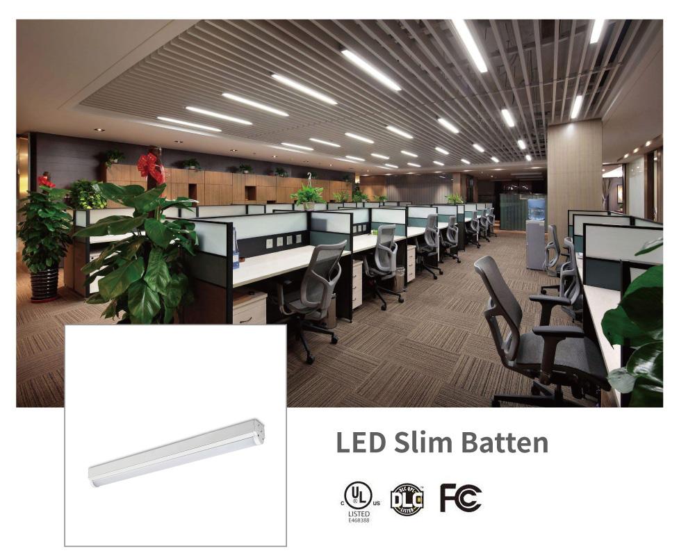 Best Quality AC100-277V Hot sale 120lm/w 1200mm Slim Batten Tri-color 3000k 4000k 5000k Energy saving Multiple Function ON-OFF 1-10V Dimming PIR sensor 5 years warranty 50000 hours life span 