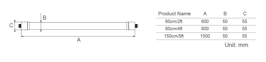 Waterproof led lights led Tubar lights