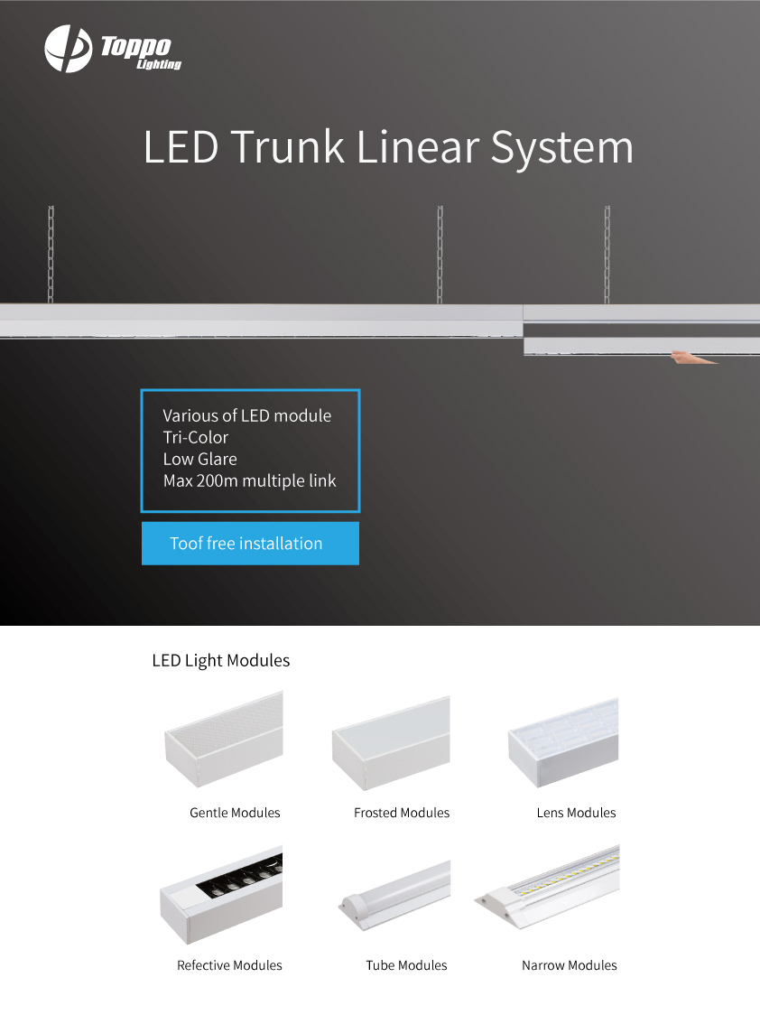 Led 80 degree narrow linear Module Trunk Linear System